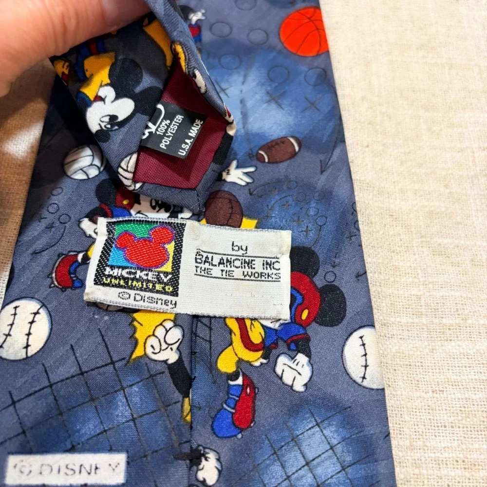 Mickey Unlimited Disney Mens Necktie Set of 2 Mickey Mouse Sports‎ City USA Made